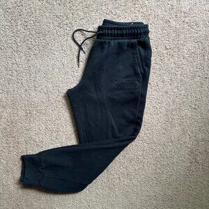 Puma Sweatpants Mens Medium 30x28 Black Tapered Leg Pockets Mid Rise